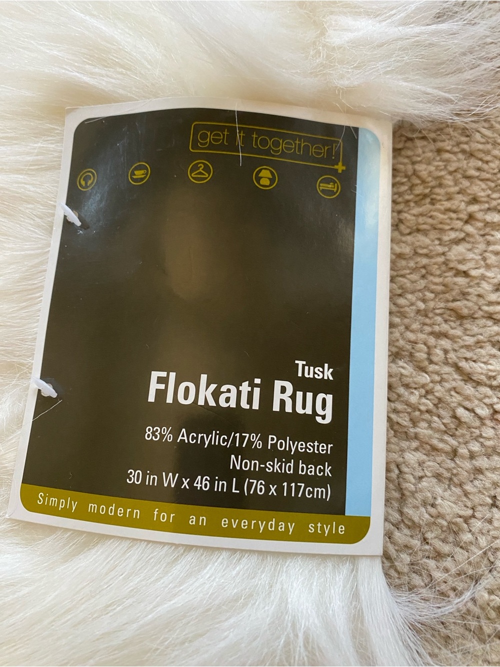 Plush Flukati Rug - Soft Accent Rug - Picture 3 of 7